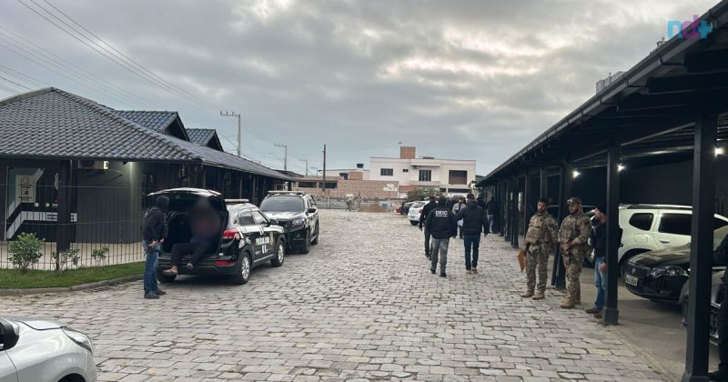 Imagem da prisão de integrantes da maior facção criminosa de Santa Catarina