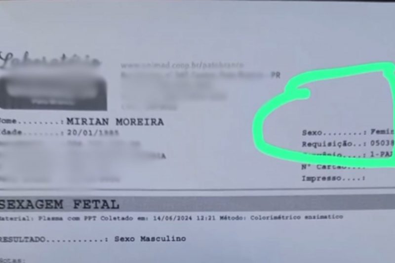 Chá revelação mostrou resultado que seria um menino 