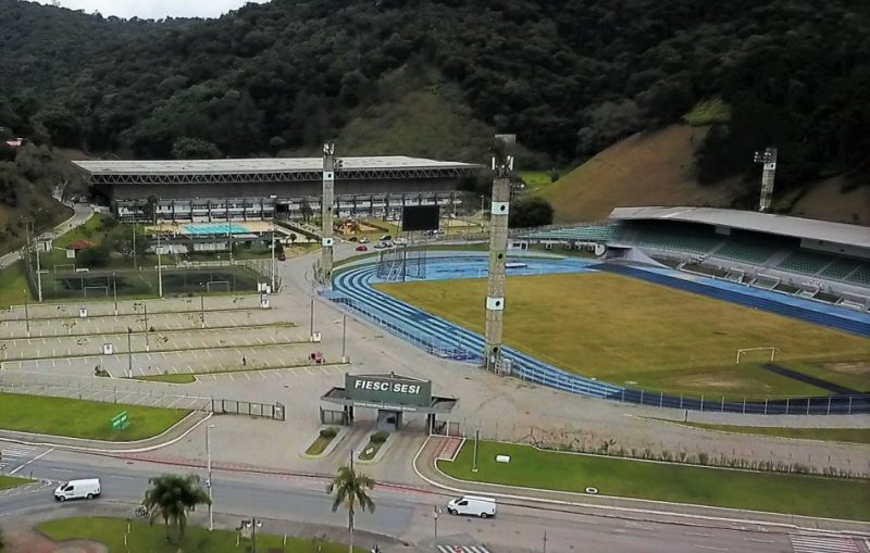 Imagem mostra Complexo Sesi visto de cima