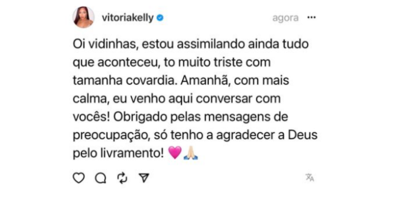 dançarina de brega funk Vitória Kelly fala com fãs