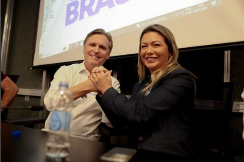 O PSDB confirmou o nome de Dário Berger como candidato do partido a prefeito de Florianópolis;  Maria Cláudia Goulart será candidata a vice na chapa – Foto: Reprodução/Instagram/ND