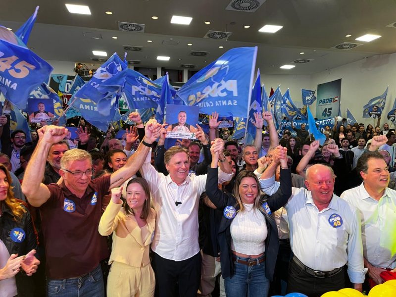 Dário e Gean celebram aliança entre PSDB e União Brasil em Florianópolis