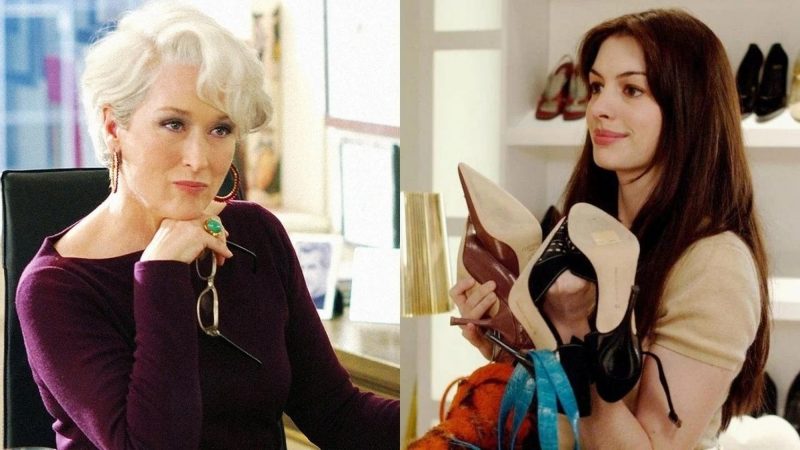 Anne Hathaway e Meryl Streep em O Diabo Veste Prada