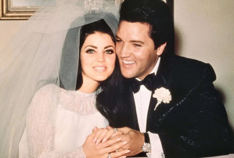 Elvis Presley com a esposa, Priscilla