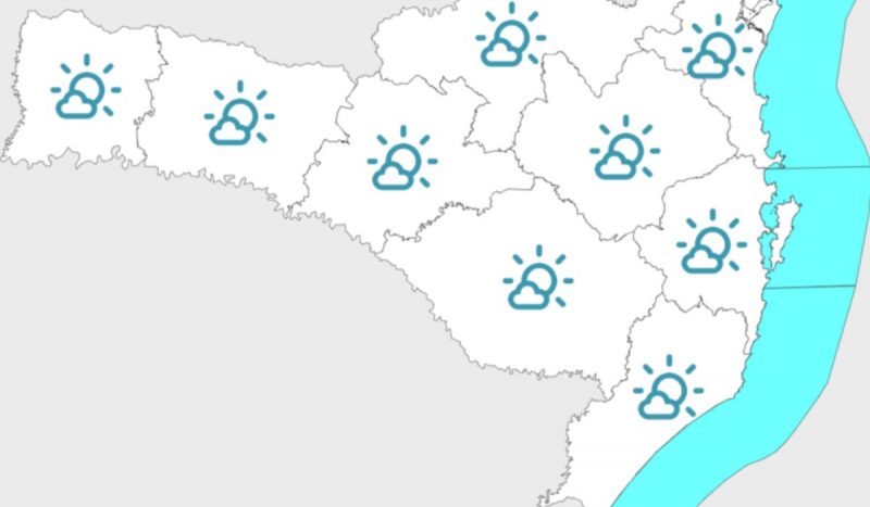 Dias serão ensolarados em todo o estado