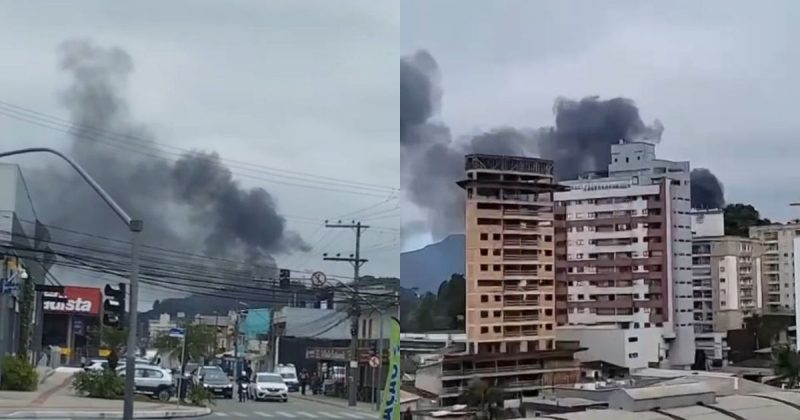 Imagens do incêndio em Camboriú