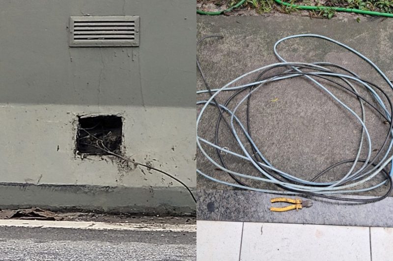 Furto de fiação elétrica no Elevado Rita Maria em Florianópolis