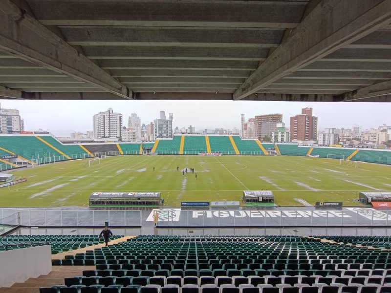 Situação do gramado do Orlando Scarpelli neste domingo; Figueirense joga a partir das 16h30