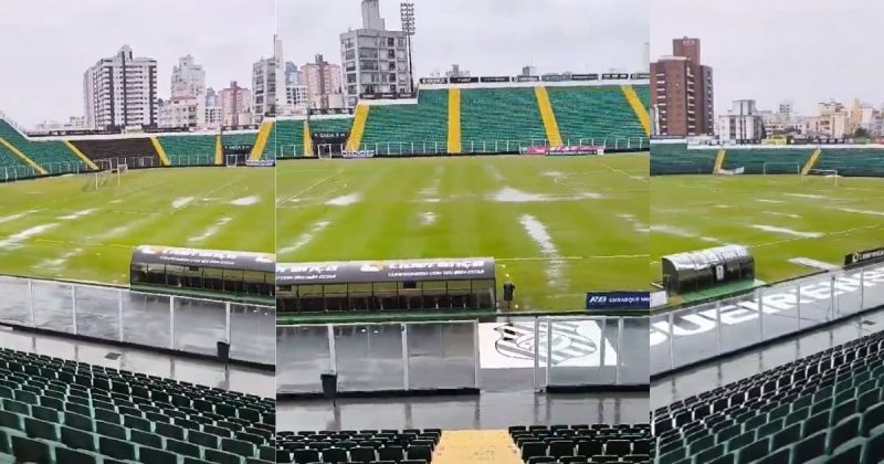 Situação do gramado do Orlando Scarpelli onde jogam Figueirense e Athletic