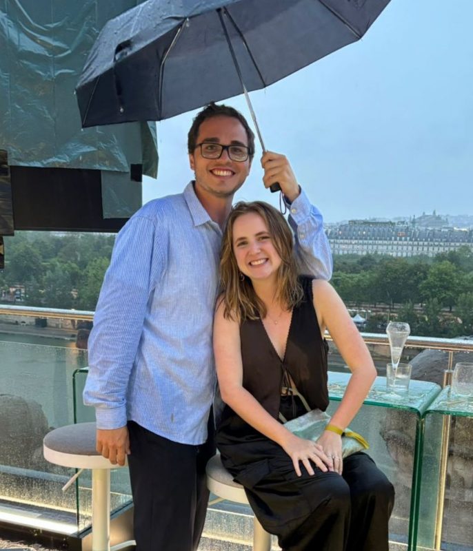 Casal catarinense assiste à cerimônia de abertura da Olimpíada em Paris