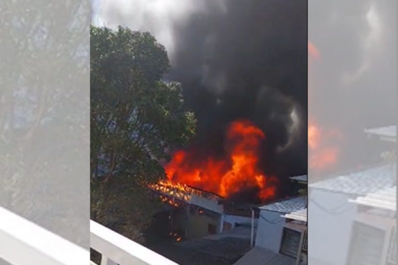 incêndio de grandes proporções em São Miguel do Oeste