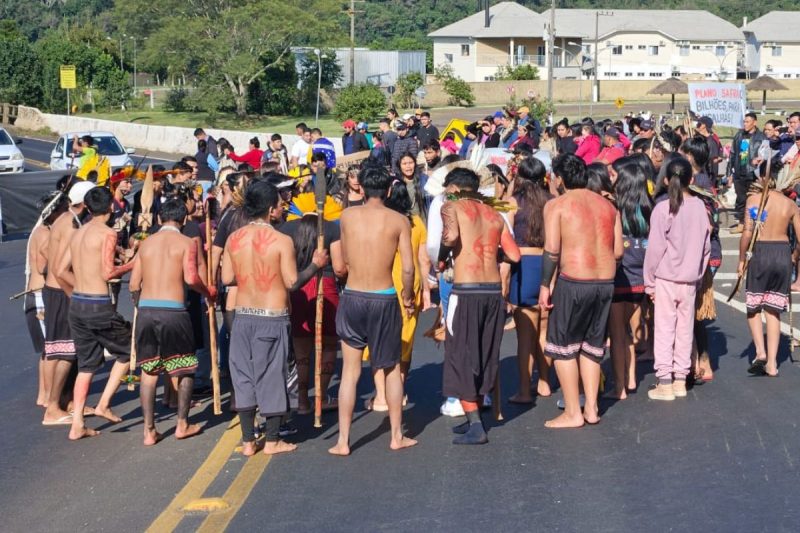 indígenas bloqueiam rodovia