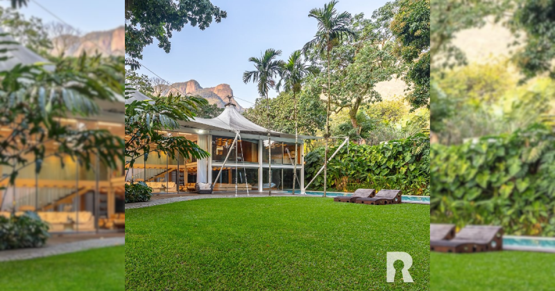 A mans&atilde;o foi planejada por um renomado arquiteto e possui uma estrutura chiqu&eacute;rrima – Foto: Realler Imoveis/Instagram/Reprodu&ccedil;&atilde;o/ND