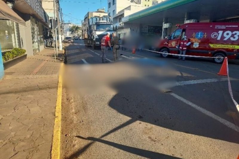Homem foi atropelado no centro do município