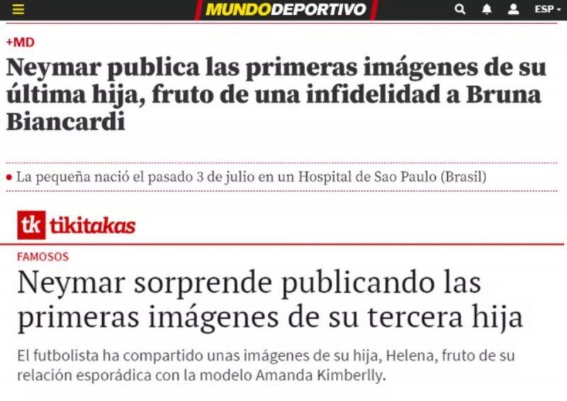 Mundo Deportivo e AS (Tikitakas) – Foto: Reprodu&ccedil;&atilde;o