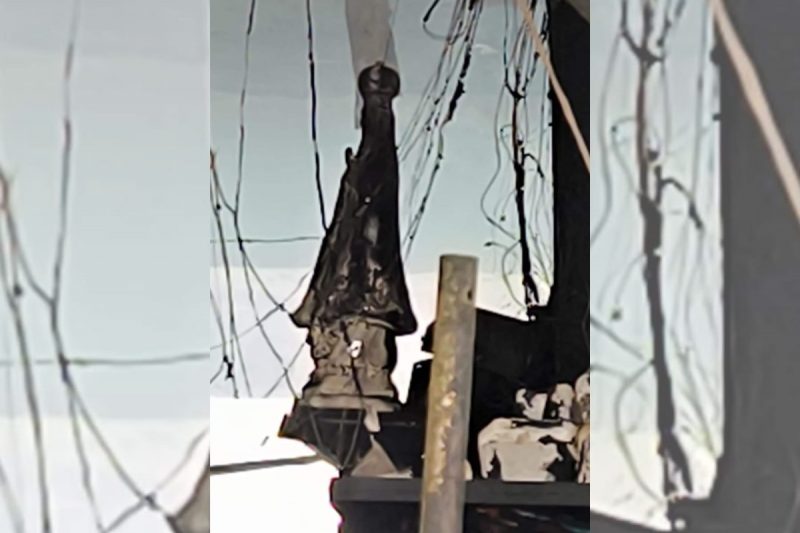 Nossa Senhora Aparecida intacta em incêndio.