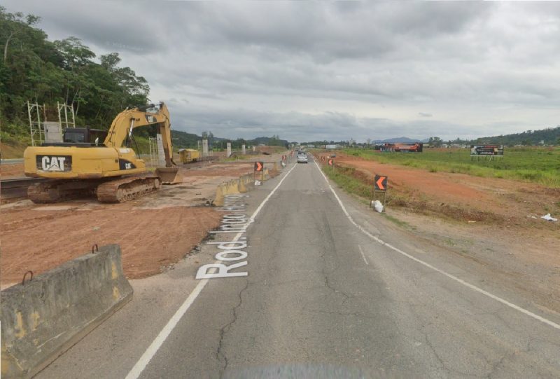 Trecho da BR-470 onde ocorre interdição em Gaspar