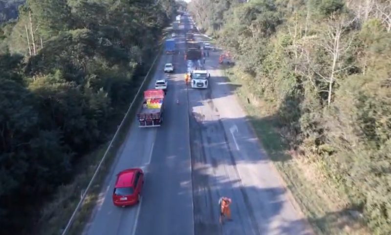 Obras na BR-280 afetam trânsito em três cidades de SC