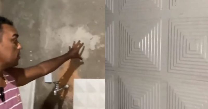 Pedreiro ensina a fazer gesso caseiro imperme&aacute;vel – Foto: Reprodu&ccedil;&atilde;o/YouTube/ND