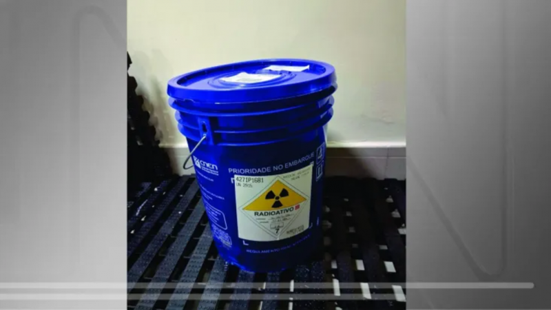 Material não contaminou o terreno onde foi encontrado - Foto: Reprodução/CNEN