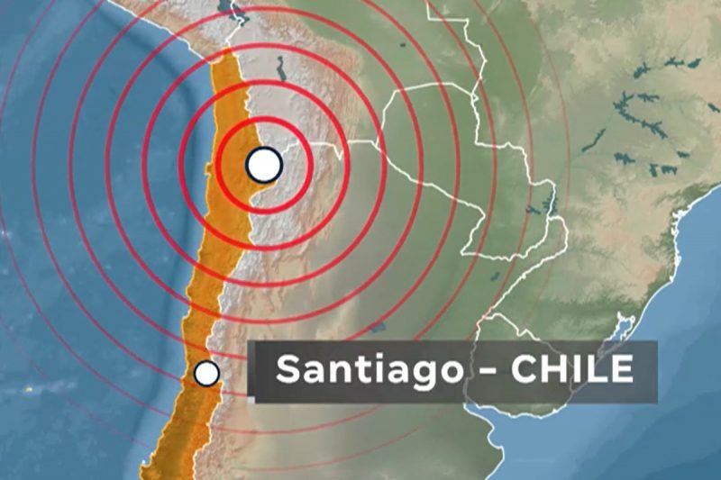 O registro foi minutos após o terremoto no Chile. 