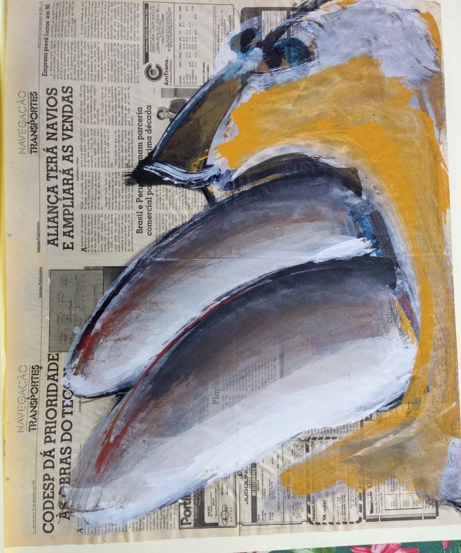 Obra de Luiz Henrique Schwanke que integra a exposi&ccedil;&atilde;o coletiva &ldquo;Acr&ocirc;nimo: Os Retratos Joinvilenses em Des-Tempos&rdquo;, na Galeria 33 – Foto: Divulga&ccedil;&atilde;o