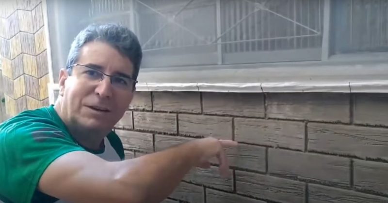 Pedreiro utiliza argamassa e cimento cola – Foto: Reprodu&ccedil;&atilde;o/ND