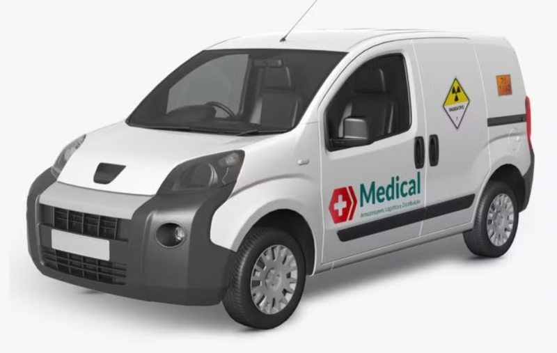 Ve&iacute;culo pertencia &agrave; empresa Medical Armazenagem Log&iacute;stica e Distribui&ccedil;&atilde;o Ltda, especialista em transporte de materiais radioativos – Foto: Reprodu&ccedil;&atilde;o/Medical ALD