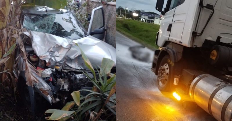 Acidente grave após suposta tentativa de ultrapassagem na BR-280 deixa motociclista morto em SC