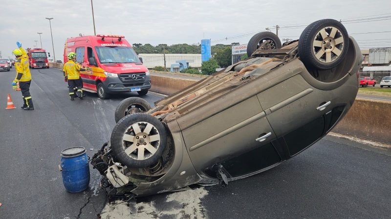 A vítima precisou ser levada ao Hospital Regional do Oeste. Foto: Marcos Lewe / ND Mais