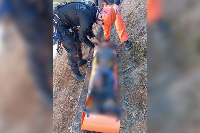 Trabalhador caiu em área de difícil acesso em Chapecó