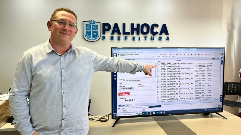 Empresa ganha licitação de R$ 238 milhões e assume saneamento de Palhoça por 30 anos