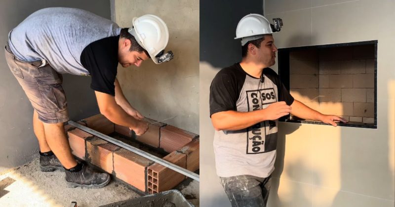 Pedreiro explica passo a passo para fazer o projeto – Foto: Reprodu&ccedil;&atilde;o/YouTube/ND