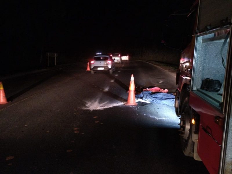 Um homem foi atropelado na BR-470 em Trombudo Central 