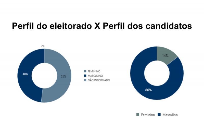 Comparação do perfil do eleitorado catarinense e dos candidatos e prefeito catarinense