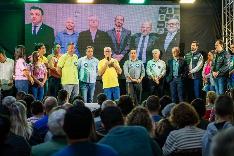 Foto da convenção do PL de Gaspar, que anunciou nome de Paulo Koerich para as Eleições 2024 