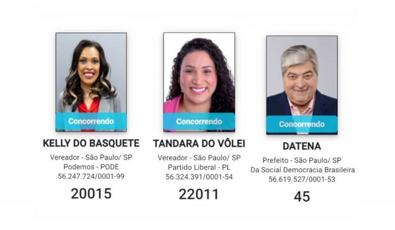 Kelly do Basquete, Tandara do Vôlei e Datena são os candidatos famosos das Eleições 2024