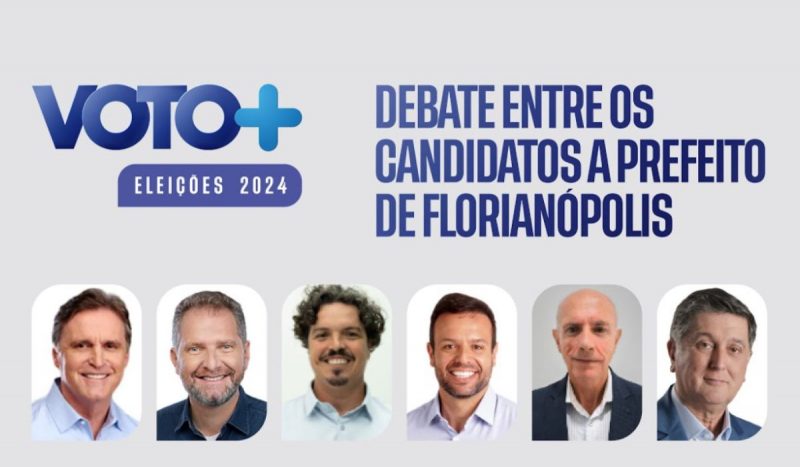 Debate entre os candidatos a prefeito de Florianópolis &#8211; Foto: Reprodução/ND