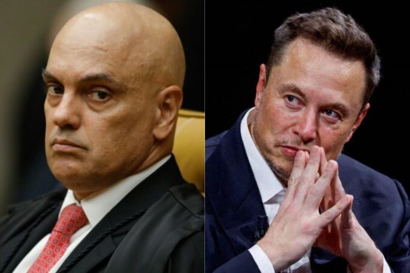 Ministro do STF Alexandre de Moraes e bilionário Elon Musk