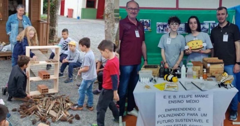 Escola de Massaranduba intrega livro do FNDE com projeto sobre abelhas nativas