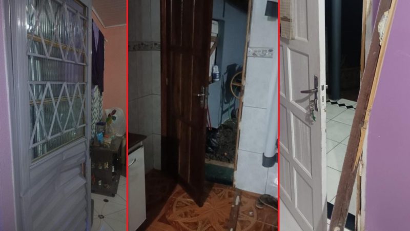 Homem quebrou as portas das casas de alguns vizinhos durante a confusão