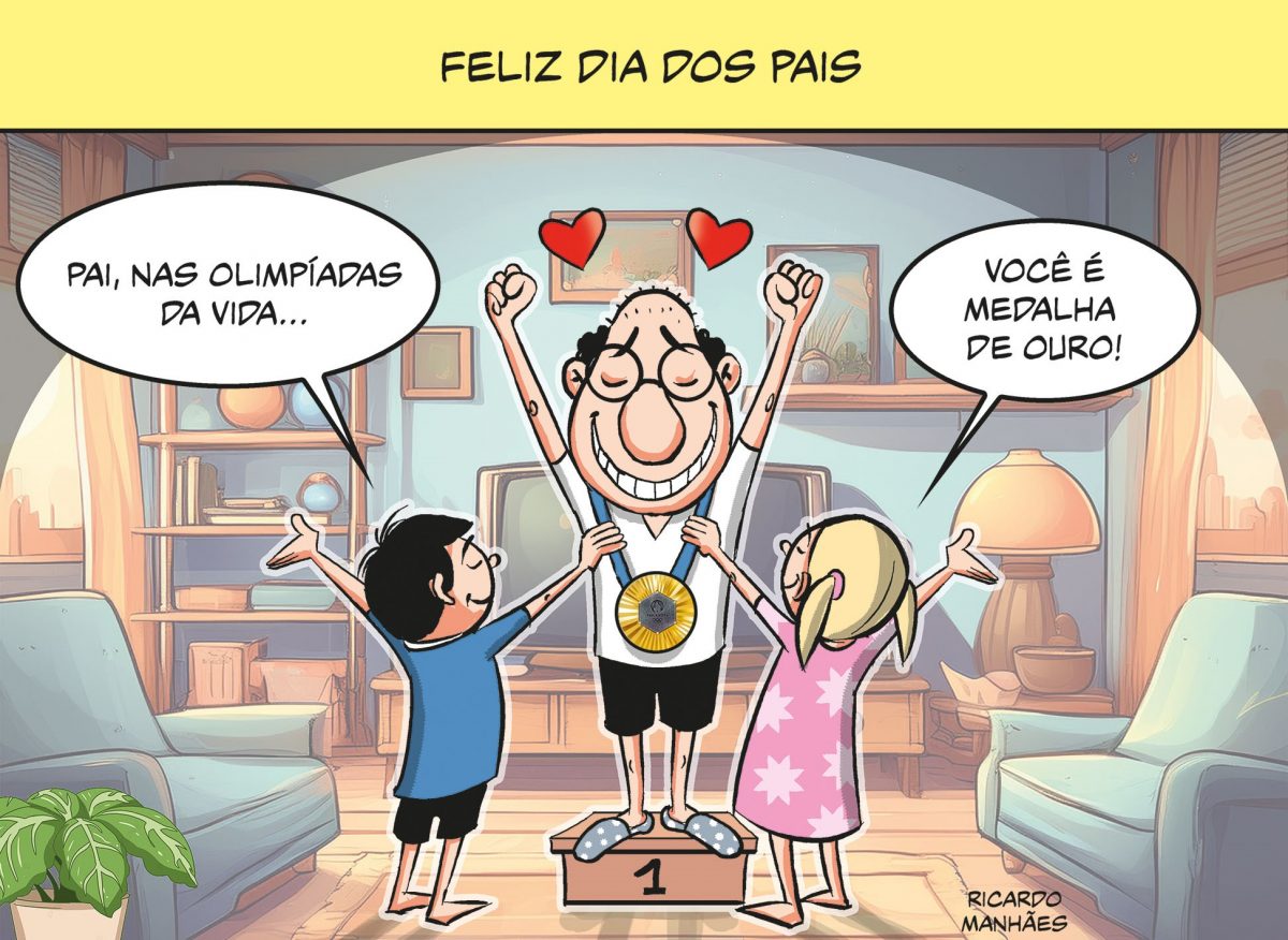 Feliz Dia dos Pais Charge Notícias do dia