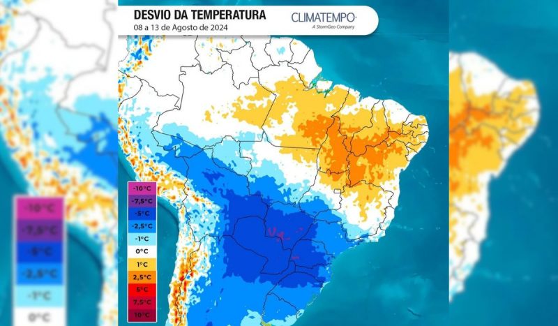 Frio vai se estender no Estado até o dia 19/08