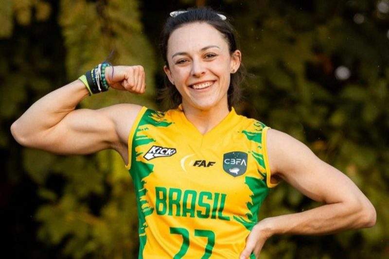 Gabriela Bankhardt, atleta catarinense de flag football