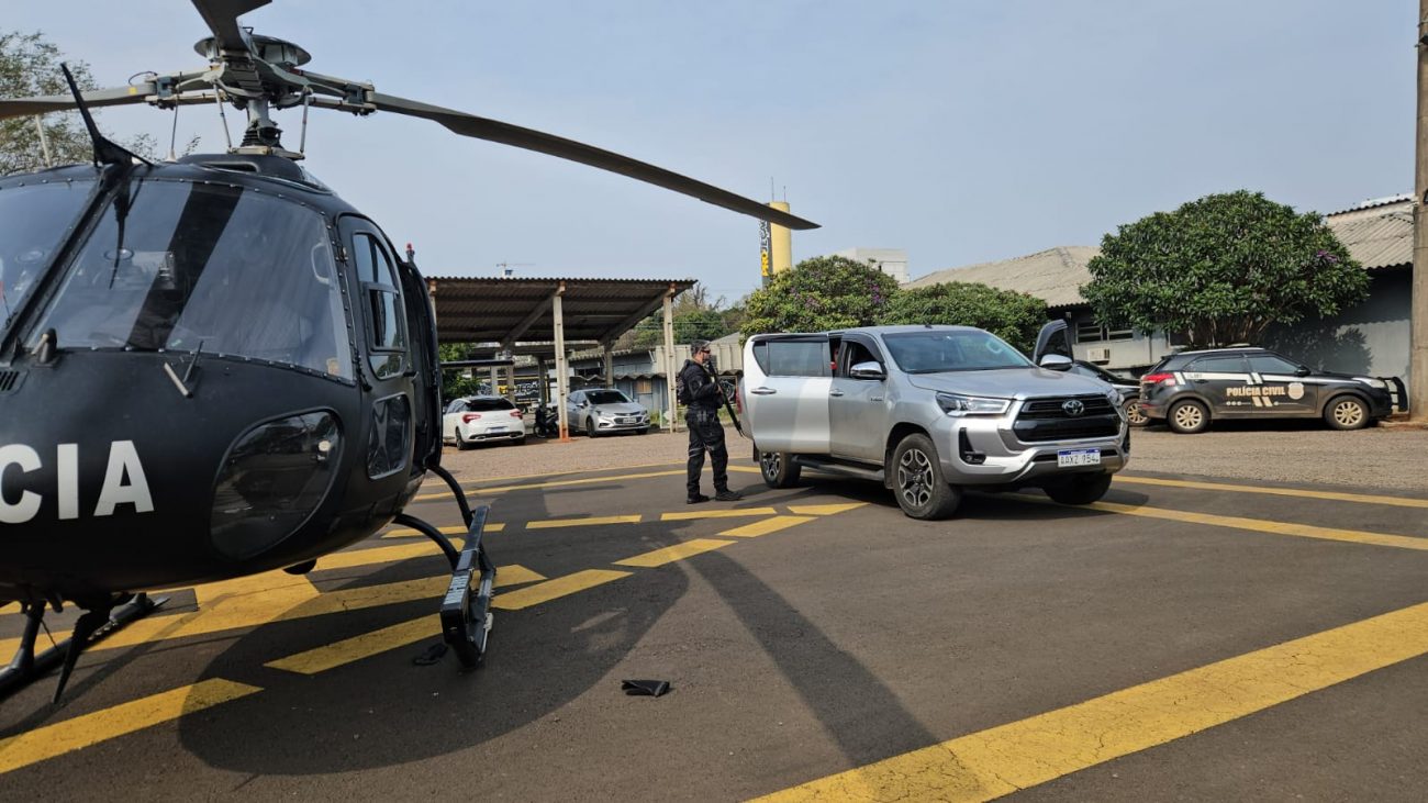 O caminhão foi recuperado por policiais do Serviço Aeropolicial de Fronteiras, que fica em Chapecó, no oeste de Santa Catarina. - Marcos Lewe/ND Mais