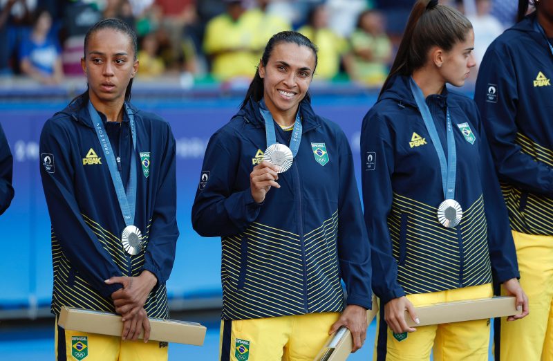 Marta conquistou a terceira medalha de prata em disputas das olimpíadas