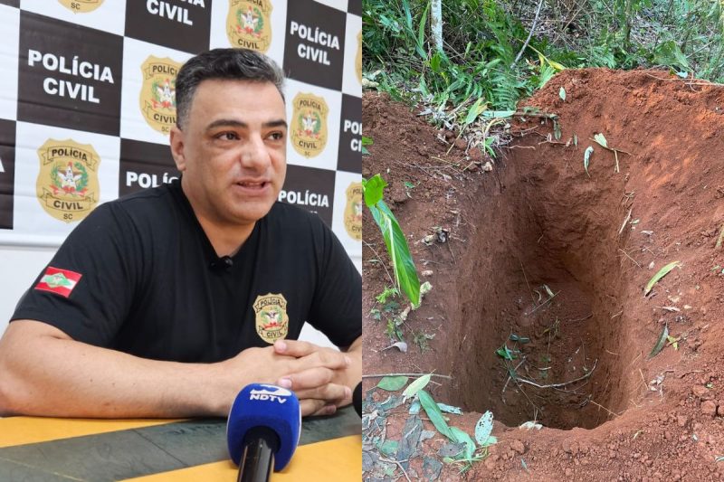 O delegado disse que a vítima teria ajudado a fazer uma cova em Chapecó.