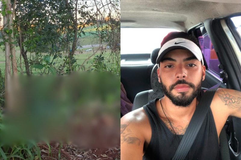 Corpo de Gabriel foi localizado pr&oacute;ximo de lavoura em SC – Foto: Montagem/ND