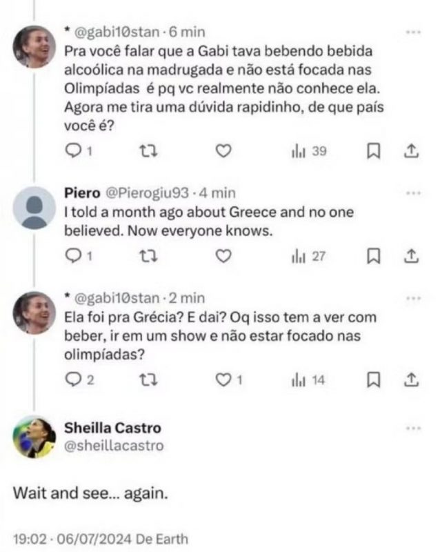 Sheilla Castro foi apontada como dona de perfil fake 