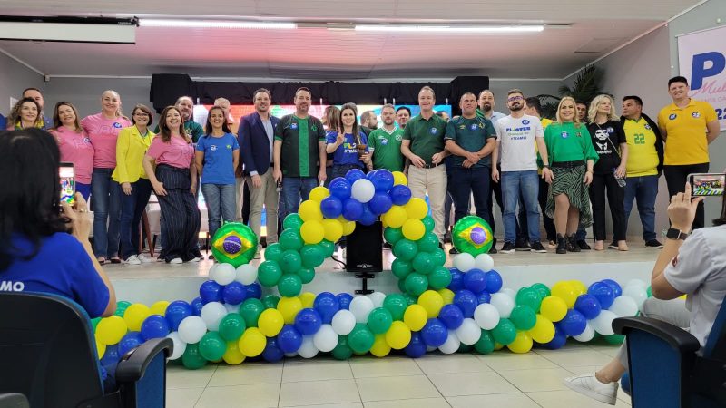 Conven&ccedil;&atilde;o do PL foi realizada na manh&atilde; deste domingo (4) em Chapec&oacute; – Foto: Angela Bueno/ND
